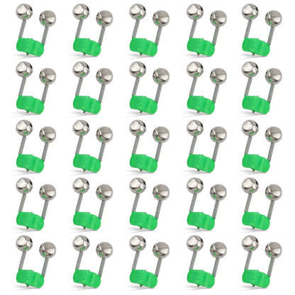 Notoke 25 PCS Fishing Bell Fishing Rod Bells Fishing Alarm Dual Alert Bells for Rods Sea Fishing Night Fishing Alarm Bells Clips for All Kinds of Outdoor Fishing
