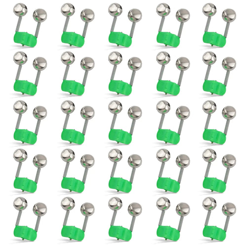 Notoke 25 PCS Fishing Bell Fishing Rod Bells Fishing Alarm Dual Alert Bells for Rods Sea Fishing Night Fishing Alarm Bells Clips for All Kinds of Outdoor Fishing