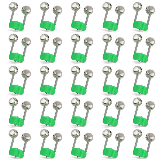 Notoke 25 PCS Fishing Bell Fishing Rod Bells Fishing Alarm Dual Alert Bells for Rods Sea Fishing Night Fishing Alarm Bells Clips for All Kinds of Outdoor Fishing